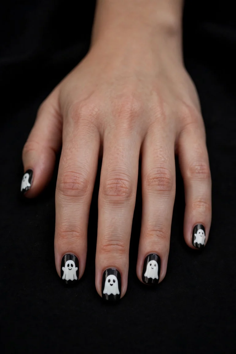 25 Ghost Nail Designs 2026: Cute & Spooky Halloween Ideas