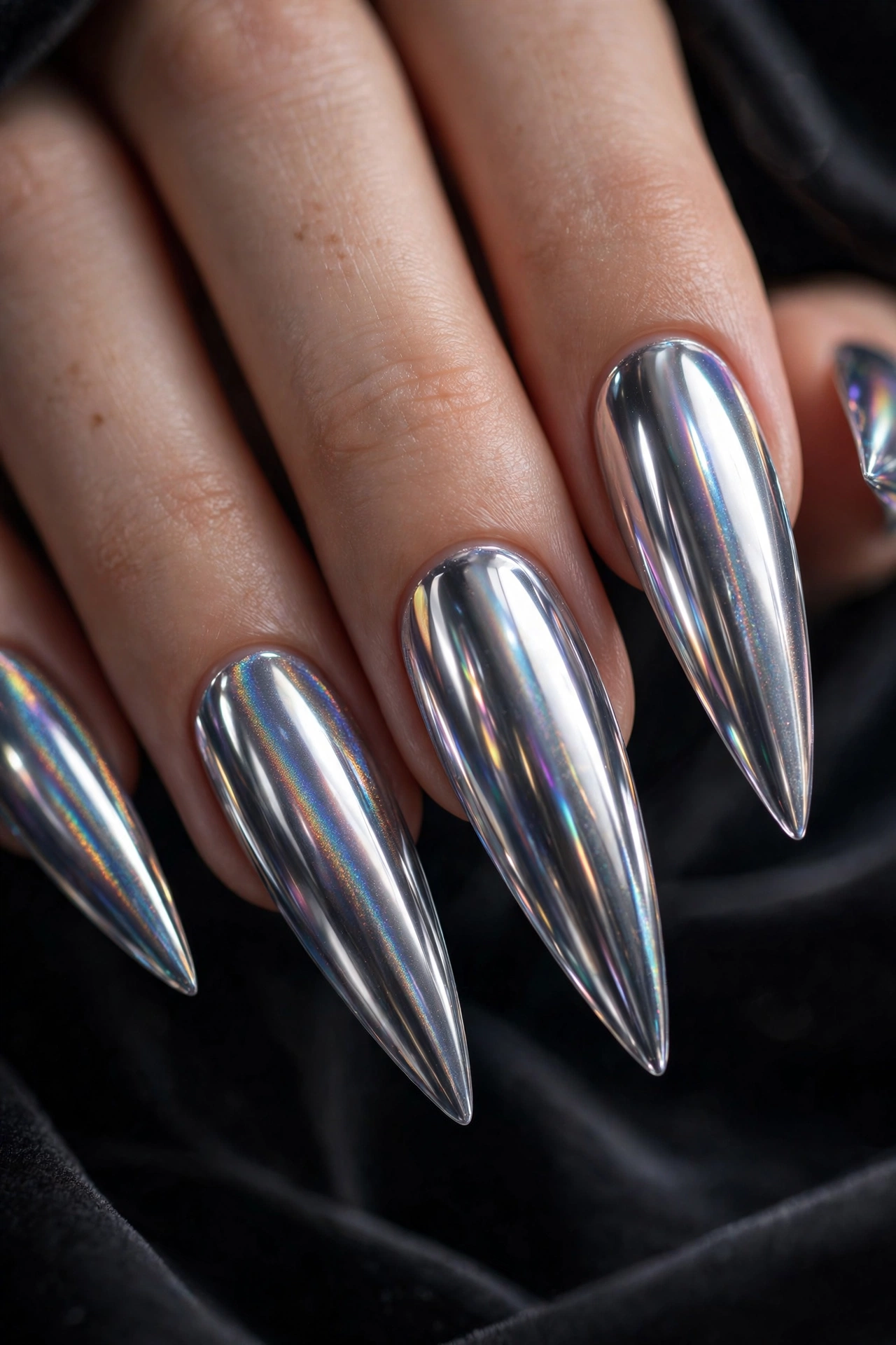Chrome nails mirror-shine manicure ideas
