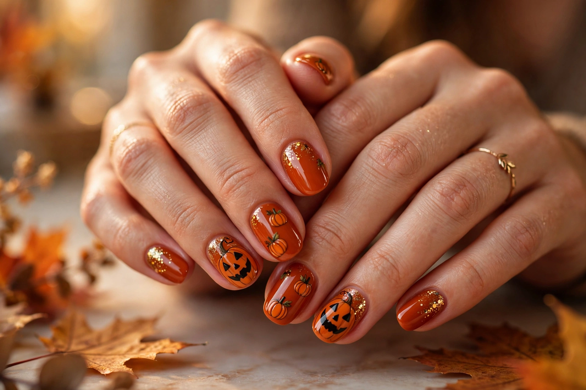 Pumpkin nail designs 2026 — cute fall pumpkin nail art ideas