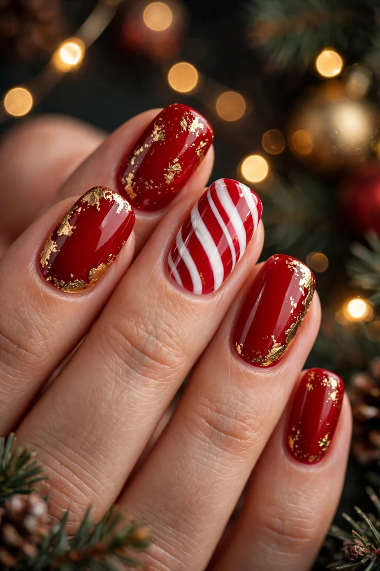 red christmas nails 2026